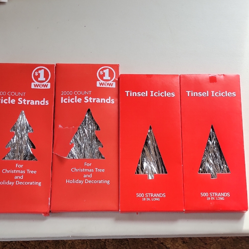 Tinsel Icicles - Silver